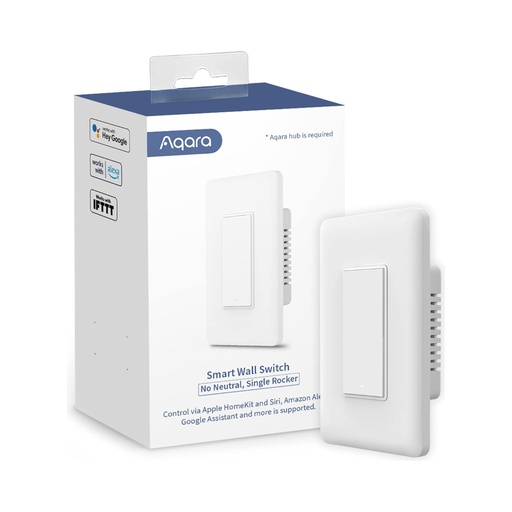 [192784000236] Aqara WS-USC01 Smart Wall Switch Compatible With Alexa, Apple Homekit, Google Assistant