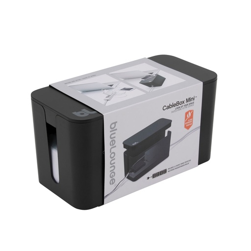 [705105462530] BlueLounge CableBox Mini Cable Management with Small Surge Protector - Black