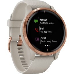 [753759227883] Garmin Venu Smartwatch - Rose Gold Stainless Steel Bezel