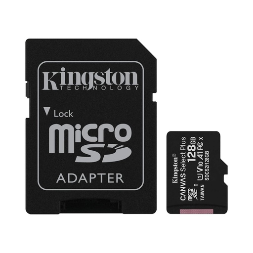 [740617298703] Kingston Micro SDXC Memory Card W/ SD Adapter 128GB
