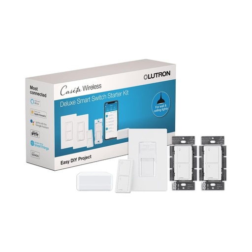 [784276283243] Lutron Caseta Wireless Deluxe Smart Switch Starter Kit