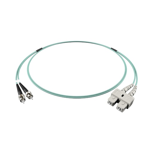 [700621051701] OM3 LC-SC 10 Gb 50/125 Multimode Duplex Fiber Cable Agua