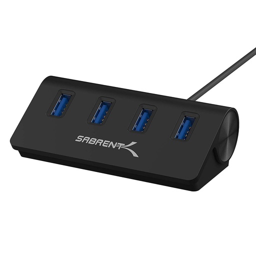 [819921012050] Sabrent 4-Port USB 3.0 Hub 30" Cable - Black