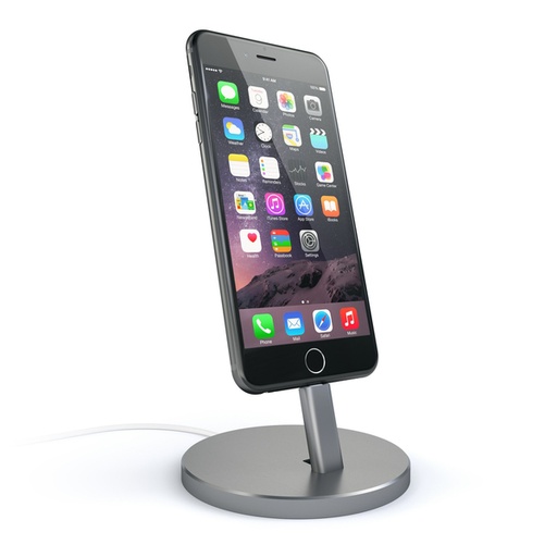[879961005955] Satechi Aluminum Lightning Charging Stand - Space Gray - ST-AIPDM