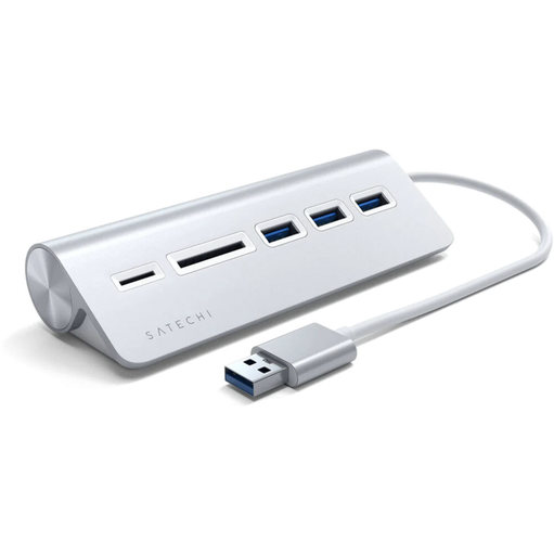 [879961006679] Satechi Aluminum USB 3.0 Hub & Card Reader - Silver