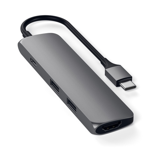 [879961006600] Satechi SLIM TYPE-C MultiPort Adapter - Space Gray