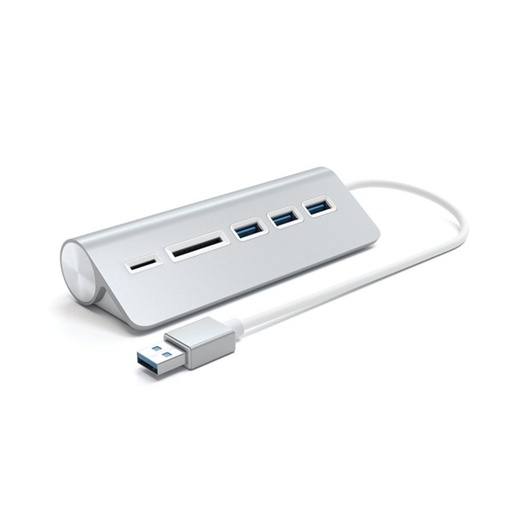 [879961007171] Satechi Type-C 2-in-1 3 Port USB 3.0 Hub & Ethernet - Silver