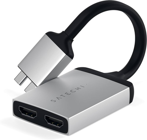 [879961008345] Satechi Type-C Dual HDMI Adapter - Silver