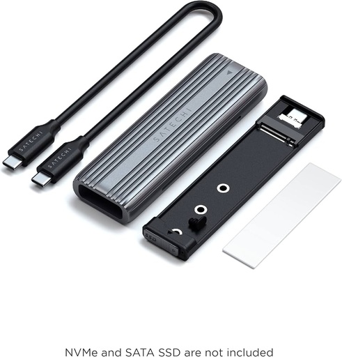[810086360505] Satechi USB-C NVME AND Sata SSD Enclosure - Space Gray