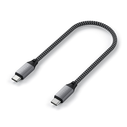 [879961009014] Satechi USB-C to USB-C Short Cable 10in (25CM) - Space Gray