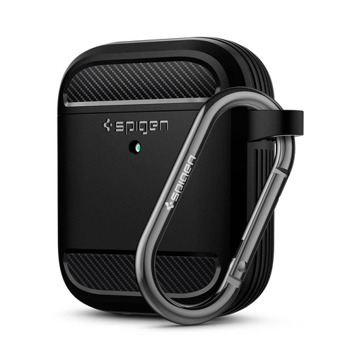 [8809710750487] Spigen Case Rugged Armor Airpods (1st/2nd Gen) - Black