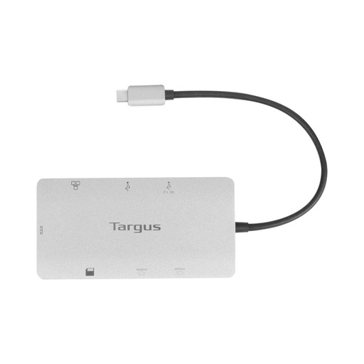 [92636343972] Targus USB-C Dual HDMI 4K Docking Station with 100W PD Pass-Thru - Silver