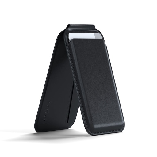 [810086360758] Satechi Vegan Leather Magnetic Wallet for iPhone - Black