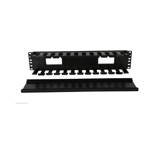 [CC-2U19HORIZONTAL] Click Cam Organizador de cables Horizontal 2u 19"