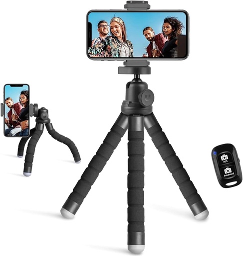[B09MH2S99C] UBeesize Phone Tripod, Portable and Flexible with 