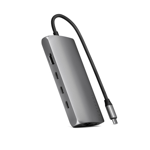 [879961008178] Satechi USB-C Multiport Adapter 8K with Ethernet V3 - Space Grey - ST-P8KEM