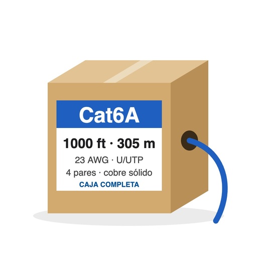 [CAT6ADESCP] Cable UTP Cat6A SCP 23AWG - Caja 1000 ft (305 m)