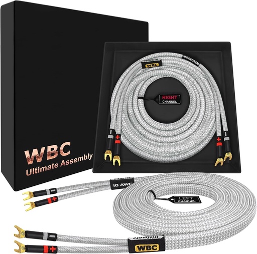 [X004GWGO4P] Worlds Best Cables 12ft High Purity OFC - Audiophile HiFi Speaker Cable (Pair)