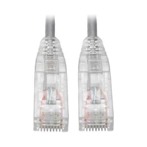[37332224941] Eaton Cat6 Gigabit Snagless Slim UTP Ethernet Cable (RJ45 M/M), PoE, Gray 1 Ft