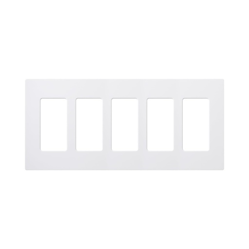 [27557516273] Lutron Wall Plate 5 Gang - White