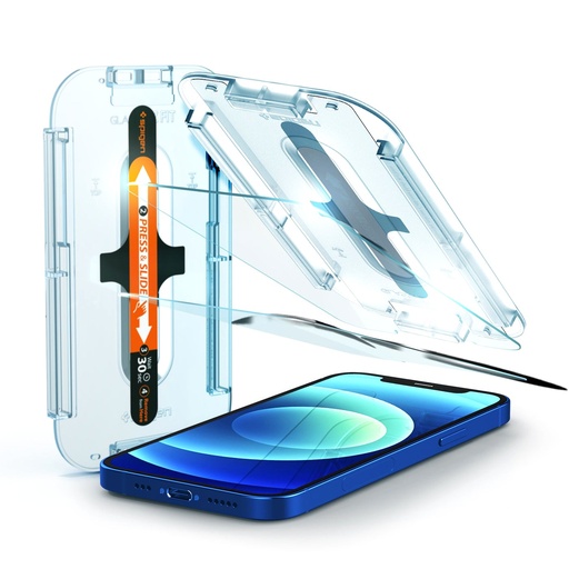 [8809710757110] Spigen Tempered Glass Screen Protector for iPhone 12 / 12 Pro