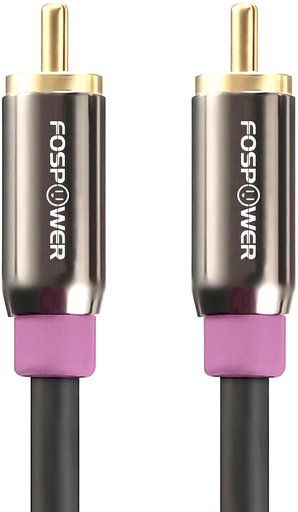 [813154023395] FosPower RCA Cable Male to Male Subwoofer Cable 10ft 