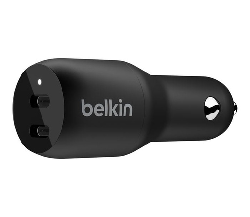 [745883790432] Belkin BoostCharge Dual USB-C Car Charger 36W