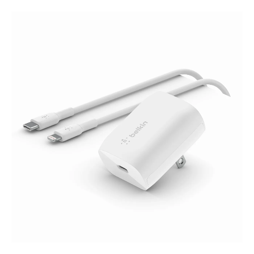 [745883841332] Belkin USB-C Wall Charger 20W W/ Lightning Cable