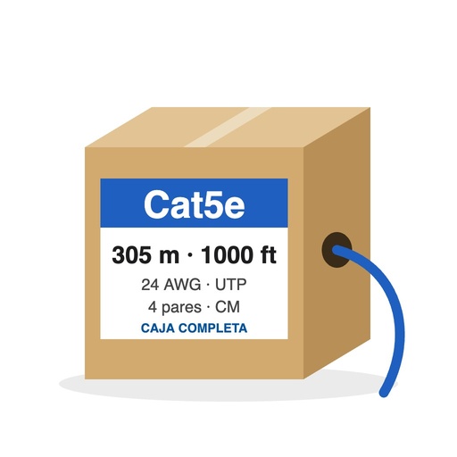 [AB355NXT32] Cable UTP Cat5e Nexxt Professional 24AWG CM - Caja 305 m (1000 ft) - AB355NXT32