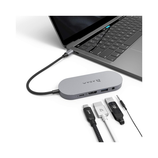 [AAPADHUBS480GY] Adam Elements CASA HUB S USB-C 3.1 5-in-1 SSD Hub 480G - Grey - AAPADHUBS480GY