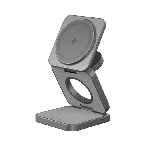 [APAADMAG3PRTM] Adam Elements Mag 3 Pro Qi2 3-in-1 Foldable Travel Charging Station - Titanium