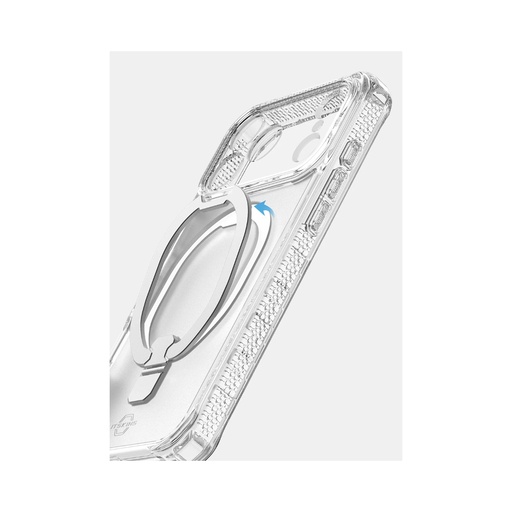 [AP7U-HBVT2-TRSP] itSkins Hybrid R Vapor Stand Case with MagSafe for iPhone 17 Pro Max - Transparent