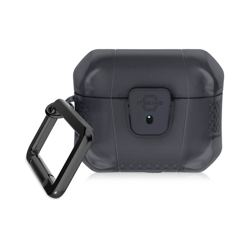 [API4-SPMFR-WLSM] itSkins Spectrum Frost Case with Lock for Airpods 3 - Smoke - API4-SPMFR-WLSM