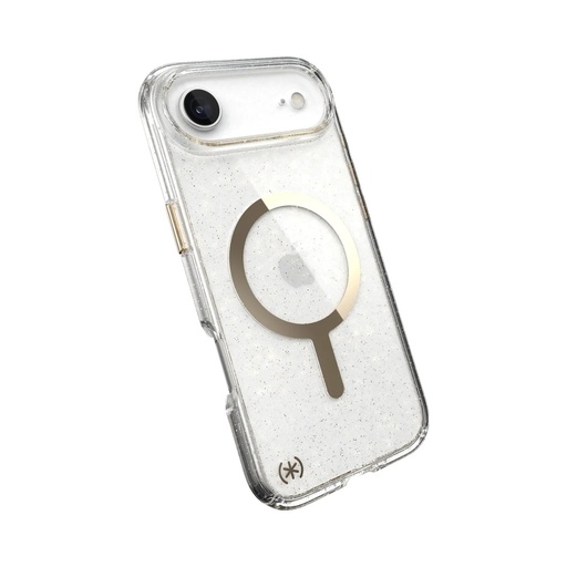 [150969-9221] Speck Presidio Lux Case with MagSafe for iPhone Air - Glitter/Gold Metallic