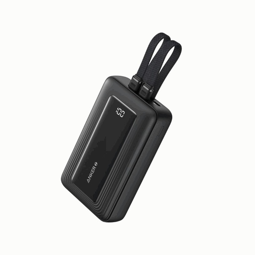 Anker Zolo Power Bank 20,000 mAh con cables USB-C y Lightning - Negro - A1681H11