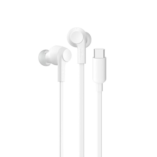 [745883937363] Belkin SoundForm ANC Wired Earbuds, USB-C, White - G3H0003fqWH