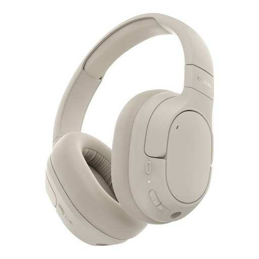 [745883901388] Belkin SoundForm Isolate Noise Cancelling Headphones, Sand - AUD008fqSA