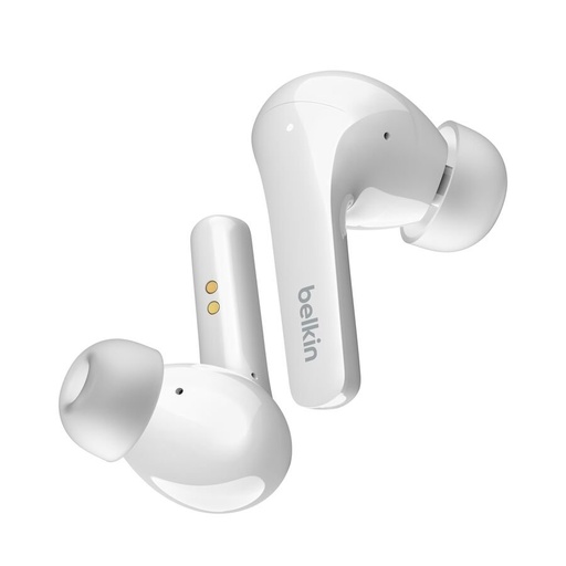 [745883834822] Belkin SoundForm Flow Noise Canceling Earbuds, White - AUC006btWH