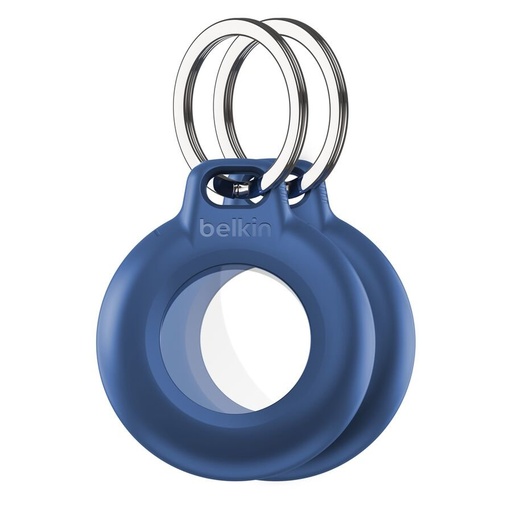 [745883890194] Belkin Waterproof AirTag Holder with Key Ring, Blue 2-Pack - MSC014btBL
